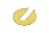 Brass Geometric Pendant, Raw Brass Geometric Pendants With 2 Loops, Findings (38x36x0.80mm) N0927
