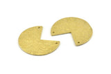 Brass Geometric Charm, Hammered Raw Brass Stamping Blank Charms With 2 Holes, Pendantsi Findings (30x26x1mm) N0928