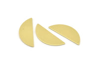Semi Circle Blank, 12 Raw Brass Half Moon Blanks, Stamping Blanks (29x11x0.80mm) M494