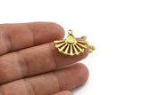 Brass Sun Charm, Raw Brass Drop Charms With 1 Loop, Earrings (22x19mm) N1114