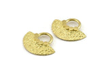 Semi Circle Pendant, Raw Brass Semi Circle Pendants (25x19mm) N1128