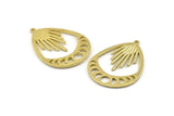 Moon Phases Charm, Raw Brass Moon Phases Charms With 1 Loop, Pendants (44x33x1.5mm) N1129