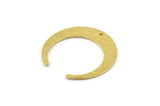 Brass Moon Charm, Hammered Raw Brass Crescent Moon Charms With 1 Hole, Findings (28x29x6x1mm) N0933