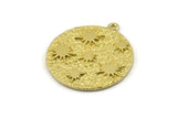 Brass Sun Charm, Raw Brass Sun Charms With 1 Loop, Findings, Earrings (29x25mm) N1145