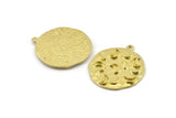 Brass Moon Charm, Raw Brass Crescent Moon Charms With 1 Loop (30x26mm) N1141