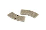 Silver Rectangle Blank, 6 Textured Antique Silver Plated Brass Rectangle Connectors With 2 Holes, Stamping Blanks (28x10x0.80mm) M087