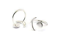 Universe Cosmos Ring, 925 Silver Moon And Planet Rings - Round Cabochon Size: 8mm N0084