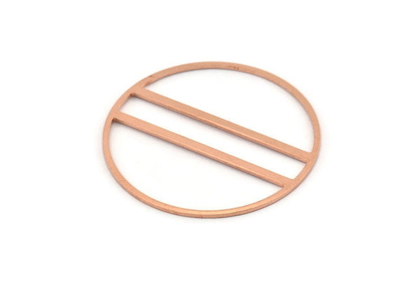 Copper Circle Blank, 2  Raw Copper Circle Blanks (43x0.90mm) M551