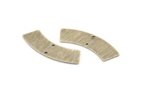 Silver Rectangle Blank 6 Textured Antique Silver Plated Brass Rectangle Connectors With 2 Holes, Stamping Blanks (37x10x0.80mm) M098