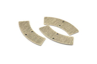 Silver Rectangle Blank 6 Textured Antique Silver Plated Brass Rectangle Connectors With 2 Holes, Stamping Blanks (37x10x0.80mm) M098