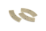 Silver Rectangle Blank 6 Textured Antique Silver Plated Brass Rectangle Connectors With 2 Holes, Stamping Blanks (37x10x0.80mm) M098