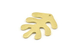 Brass Leaf Charm, Raw Brass Leaf Charms With 1 Hole, Findings (29x22x1mm) N1396