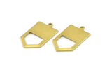 Brass Chevron Charm, 12 Raw Brass Arrow Charms With 1 Loop (27x15x0.80mm) A1599