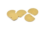 Semi Circle Pendant, 20 Raw Brass Semi Circle Blanks With 1 Hole (18.5x14.5x0.80mm) BS 1724