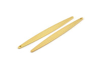 Altın Kolye Çubuğu, 1 Delikli 2 Altın Kaplama Pirinç Çubuk Tılsımı, Küpeler, Kolye Uçları (62x6x1mm) D0688 Q0757
