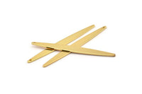 Altın Kolye Çubuğu, 1 Delikli 2 Altın Kaplama Pirinç Çubuk Tılsımı, Küpeler, Kolye Uçları (62x6x1mm) D0688 Q0757