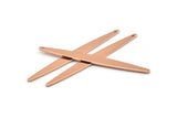 Rose Gold Necklace Bar, 2 Rose Gold Plated Brass Bar Charms With 1 Hole, Earrings, Pendants (62x6x1mm) D0688 Q0757