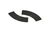Black Rectangle Blank 4 Textured Oxidized Black Brass Rectangle Connectors With 2 Holes, Stamping Blanks (37x10x0.80mm) M098