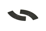 Black Rectangle Blank 4 Textured Oxidized Black Brass Rectangle Connectors With 2 Holes, Stamping Blanks (37x10x0.80mm) M098