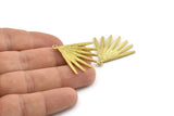 Brass Broom Charm, Raw Brass Broom Charms With 1 Loop, Pendants, Earrings (31x1.5mm) N1010