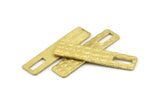 Brass Rectangle Charm, Raw Brass Rectangle Charms, Findings (51x12x1.2mm) N1072