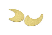 Brass Wavy Charm, Textured Raw Brass Wavy Charms With 2 Holes, Findings, Connectors (40x30x1mm) N1071