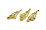 Brass Wing Charm, Raw Brass Wing Charms With 1 Loop, Earrings, Pendants (31x11x1mm) N1087