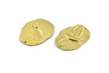 Brass Bird Charm, Raw Brass Bird Charms With 1 Hole, Pendants (30x22mm) N1096