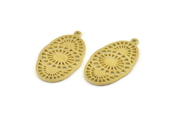 Brass Spider Pendant, Raw Brass Spider Pendants With 1 Loop, Earrings, Findings (29x16x1mm) N1094