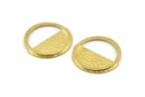 Brass Round Charm, Hammered Raw Brass Round Charms, Earrings, Pendants, Findings (31mm) N1092