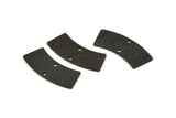 Black Rectangle Blank, 4 Textured Oxidized Black Brass Rectangle Connectors With 2 Holes, Stamping Blanks (28x10x0.80mm) M087