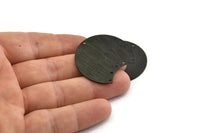 Black Moon Charm, 2 Textured Oxidized Black Brass Moon Stamping Blanks With 6 Holes, Connectors (35x28x0.80mm) M107
