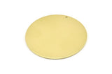 Brass Round Charm, 2 Raw Brass Round Charms With 1 Hole, Stamping Blanks (43x0.90mm) M647