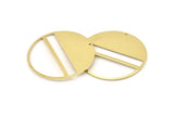 Brass Round Charm, 2 Raw Brass Round Charms With 1 Hole, Stamping Blanks (43x0.90mm) M656