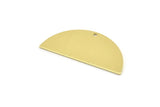 Semi Circle Charm, 8 Raw Brass Half Moon Charms With 1 Hole, Blanks, Stamping Blanks (38x17x0.80mm) M507