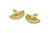 Brass Sun Charm, Raw Brass Drop Charms With 1 Loop, Earrings (22x19mm) N1114