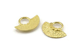 Semi Circle Pendant, Raw Brass Semi Circle Pendants (25x19mm) N1128
