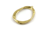 Brass Drop Charm, 2 Raw Brass Drop Charms With 1 Loop, Pendants, Findings (44x33mm) N1155