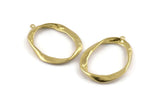 Brass Drop Charm, Raw Brass Drop Charms With 1 Loop, Pendants, Findings (44x33mm) N1155