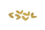 Brass Heart Blank, 24 Raw Brass Heart Stamping Blanks, Findings (11x8x1mm) M705
