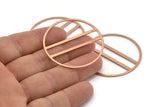 Copper Circle Blank, 2  Raw Copper Circle Blanks (43x0.90mm) M551