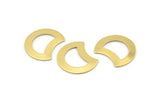 Brass Moon Blank, 12 Raw Brass Crescent Moon Stamping Blanks (20x15x0.70mm) M777