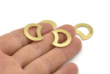 Brass Moon Blank, 12 Raw Brass Crescent Moon Stamping Blanks (20x15x0.70mm) M777