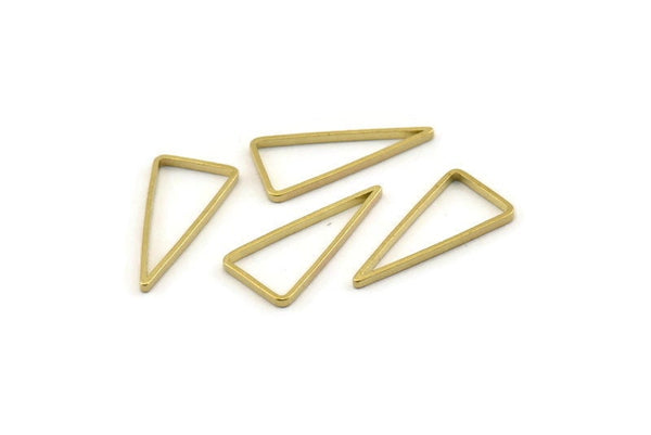 18mm Brass Triangles - 50 Raw Brass Triangle Rings, Connectors (18x8.5x1mm) BS 1729