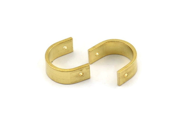 Brass Necklace Parts - 12 Raw Brass Necklace Findings, Pendants (12x10x1mm) BS 1733