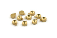6mm Rhinestone Setting, 25 Raw Brass Rhinestone Base Setting, Findings (6mm) BS 1718