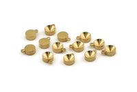 6mm Rhinestone Setting, 25 Raw Brass Rhinestone Base Setting, Findings (6mm) BS 1718