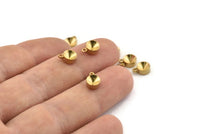 6mm Rhinestone Setting, 25 Raw Brass Rhinestone Base Setting, Findings (6mm) BS 1718
