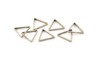 Silver Triangle Charm - 24 Antique Silver Plated Brass Triangle Charms (20mm) BS 1198 H1210