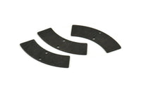Black Rectangle Blank 4 Textured Oxidized Black Brass Rectangle Connectors With 2 Holes, Stamping Blanks (37x10x0.80mm) M098